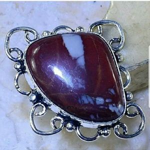 Handmade Jewelry - Picasso Jasper Handcrafted .925 Ring 8 Handmade Jewelry - Picasso Jasper Handcrafted .925 Ring 8